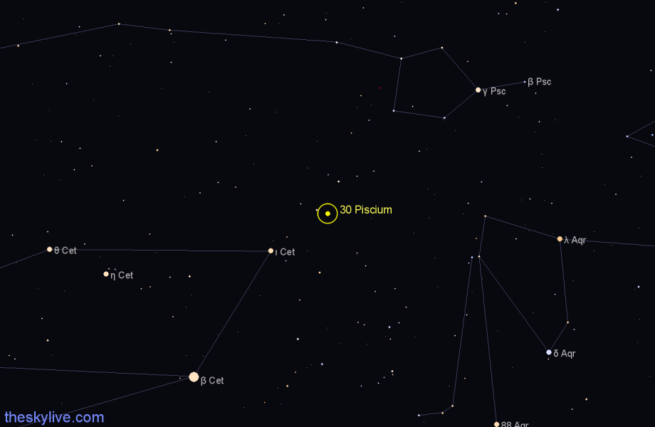 Finder chart 30 Piscium star