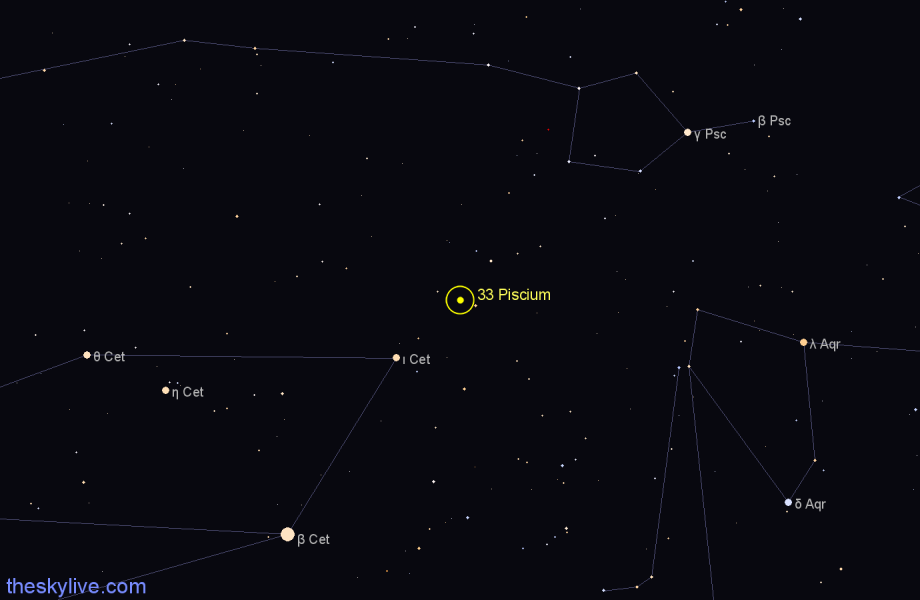 Finder chart 33 Piscium star