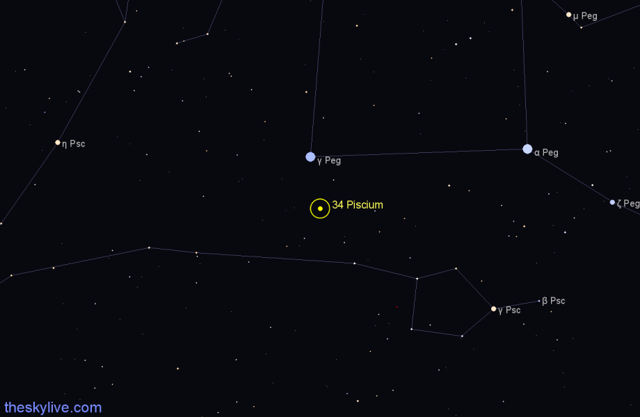 Finder chart 34 Piscium star