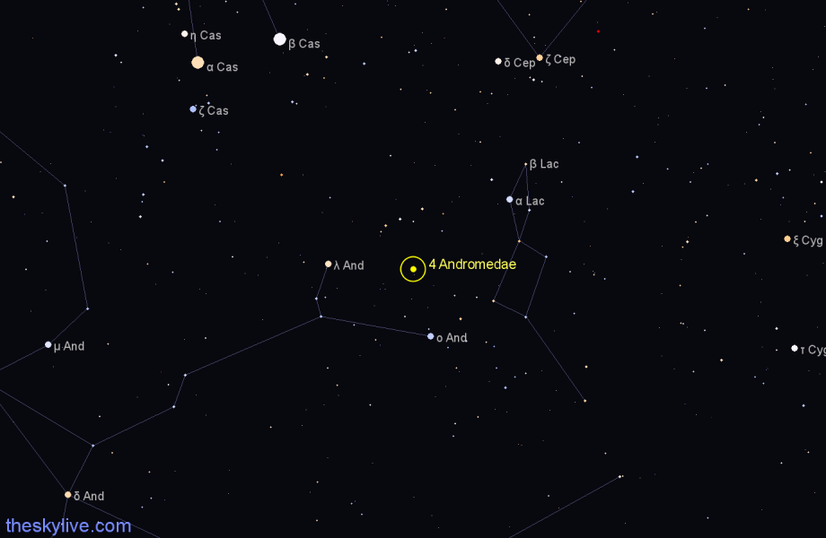 Finder chart 4 Andromedae star