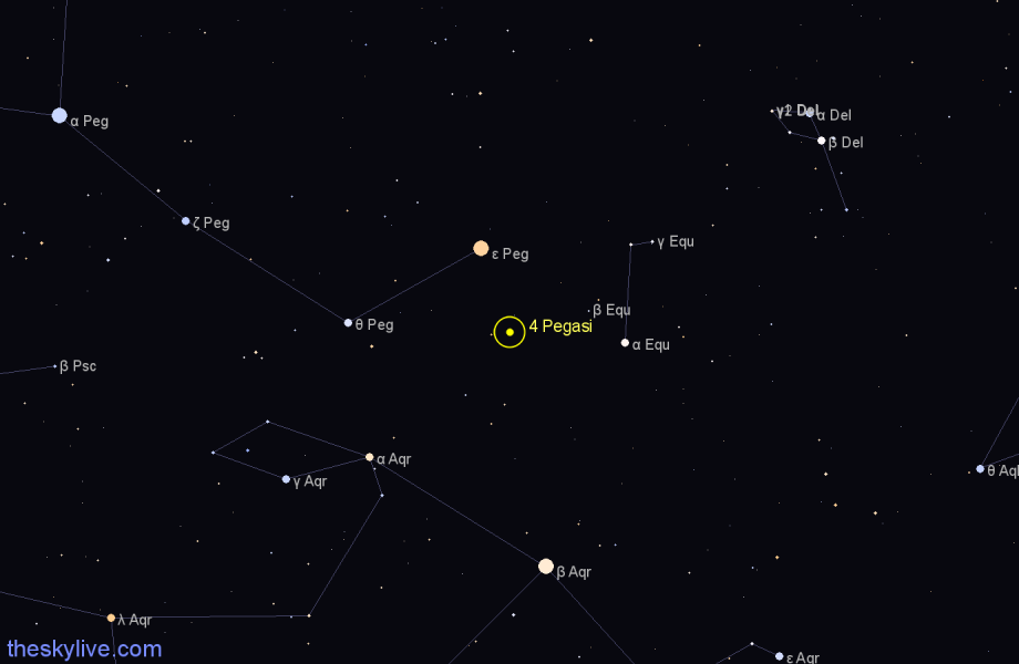 Finder chart 4 Pegasi star