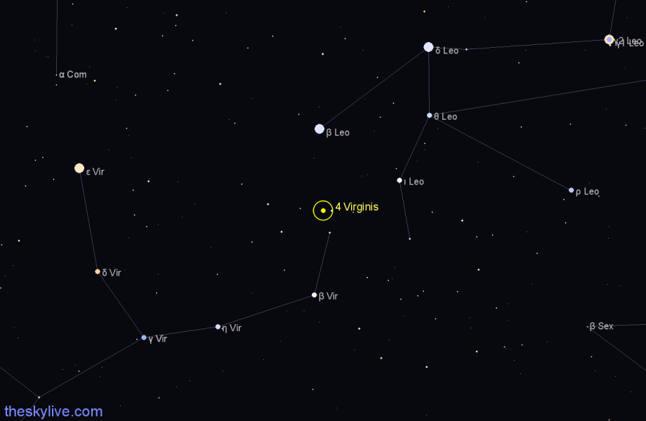 Finder chart 4 Virginis star