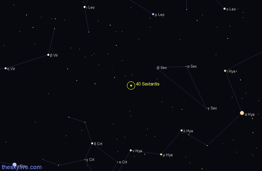 Finder chart 40 Sextantis star