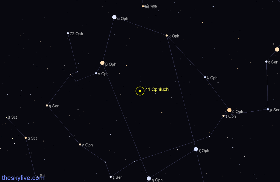 Finder chart 41 Ophiuchi star