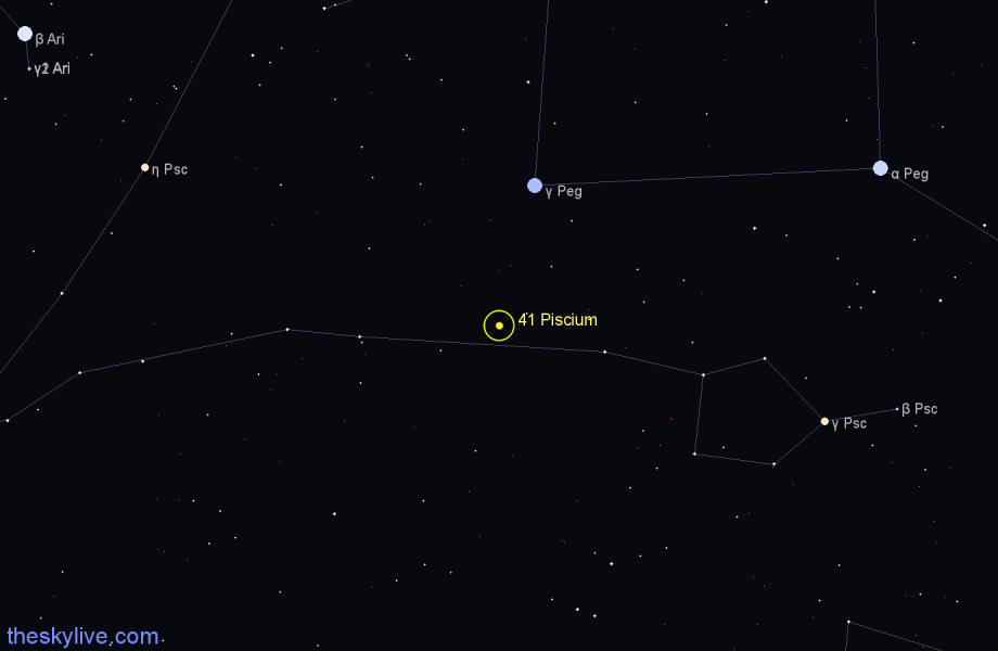 Finder chart 41 Piscium star