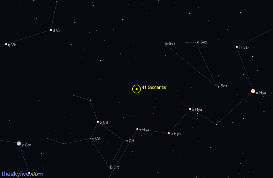 Finder chart 41 Sextantis star