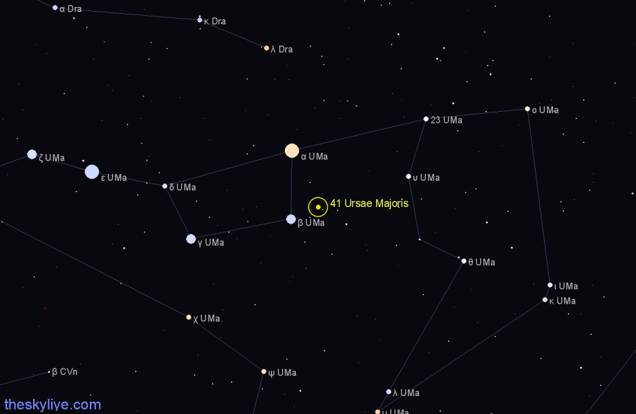 Finder chart 41 Ursae Majoris star
