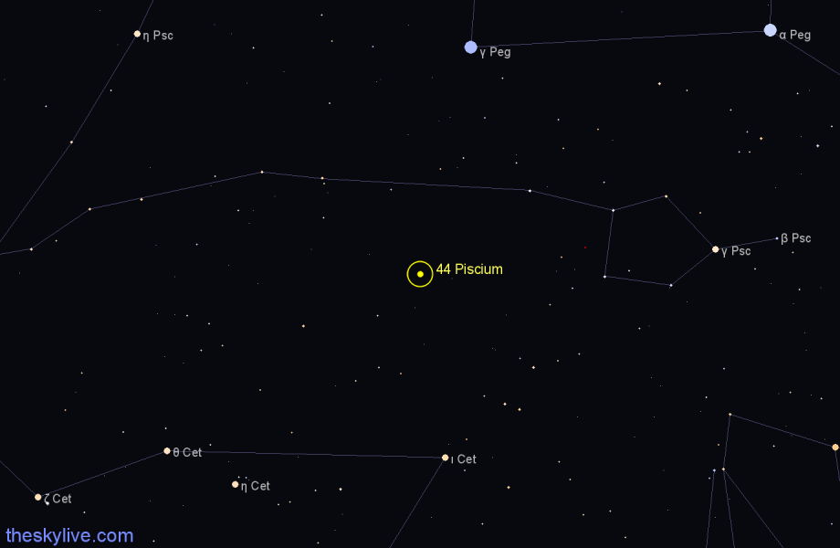 Finder chart 44 Piscium star