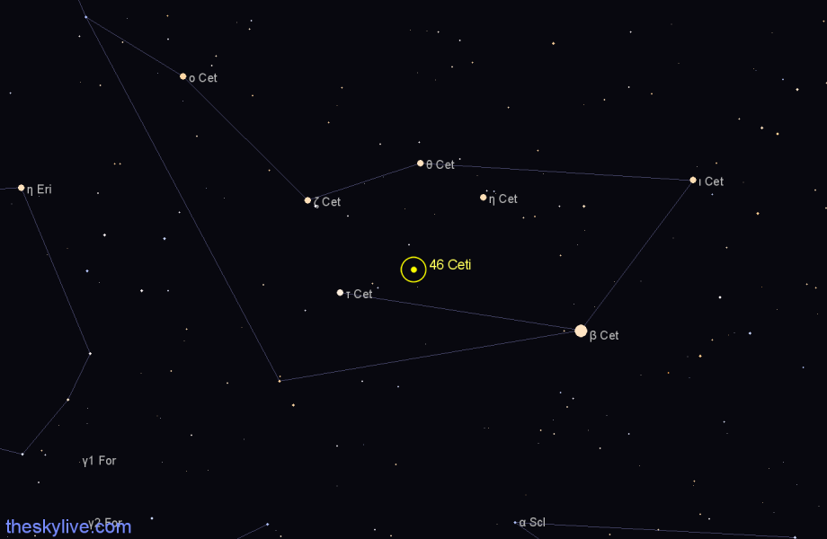 Finder chart 46 Ceti star