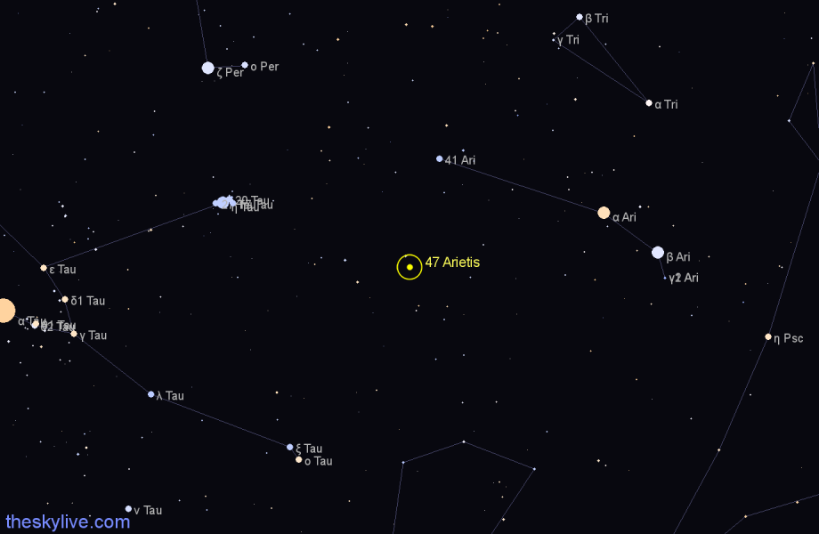 Finder chart 47 Arietis star