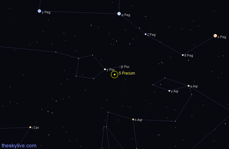 Finder chart 5 Piscium star