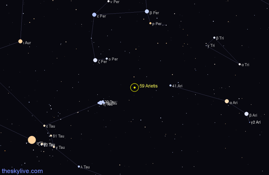 Finder chart 59 Arietis star