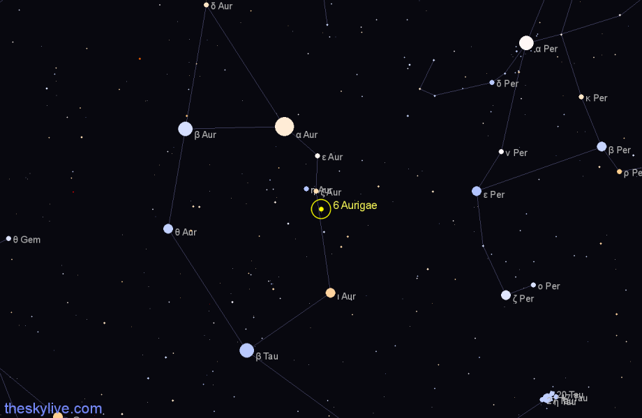 Finder chart 6 Aurigae star