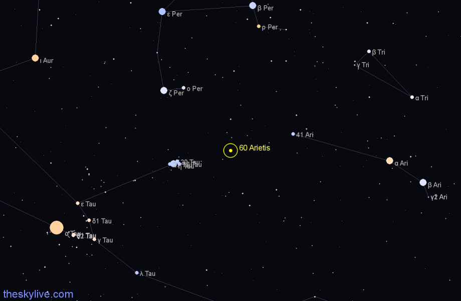 Finder chart 60 Arietis star