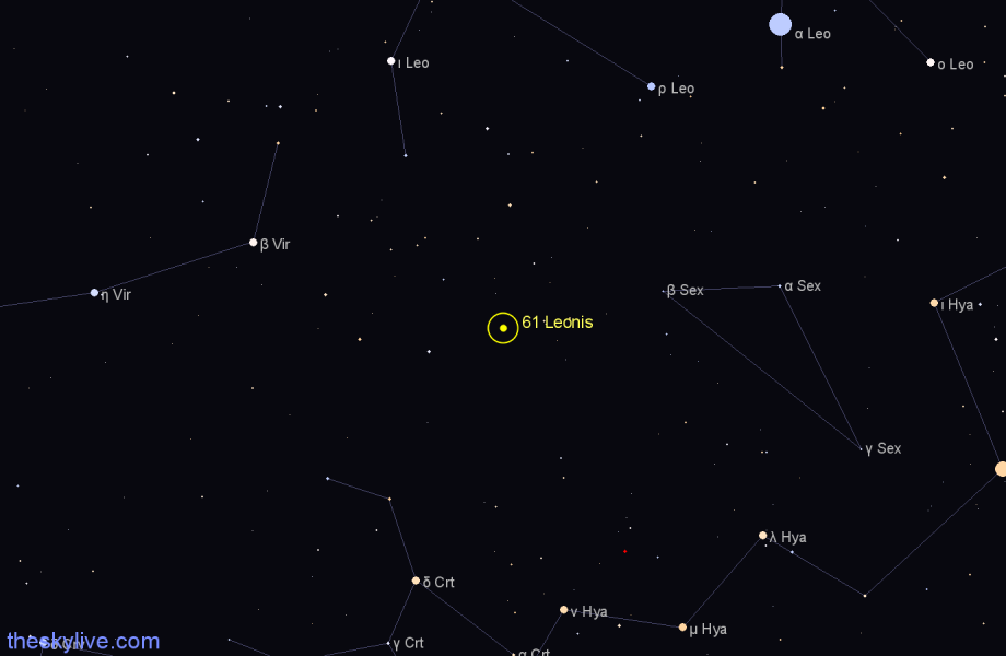 Finder chart 61 Leonis star