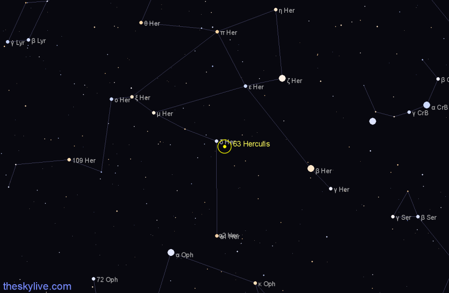 Finder chart 63 Herculis star