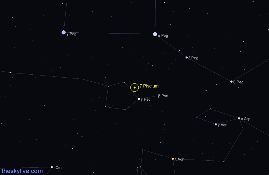 Finder chart 7 Piscium star