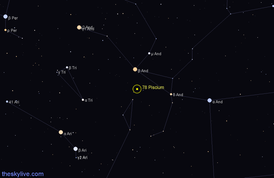 Finder chart 78 Piscium star