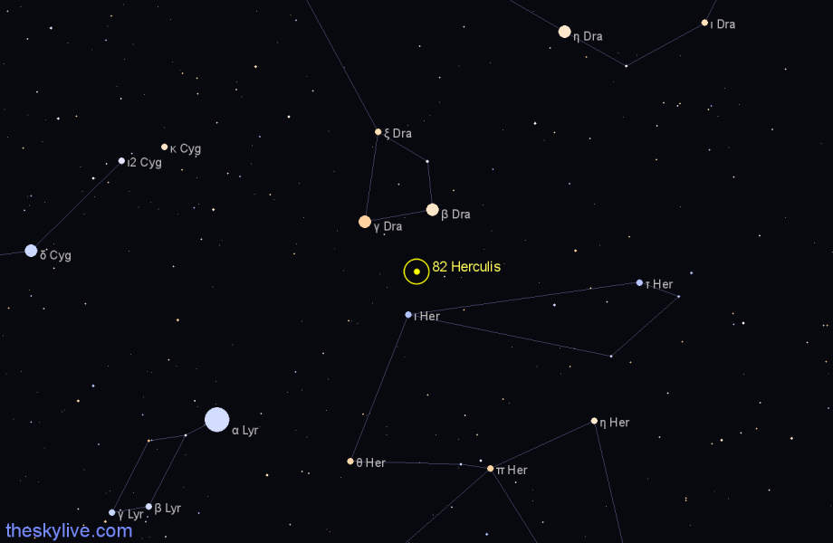 Finder chart 82 Herculis star