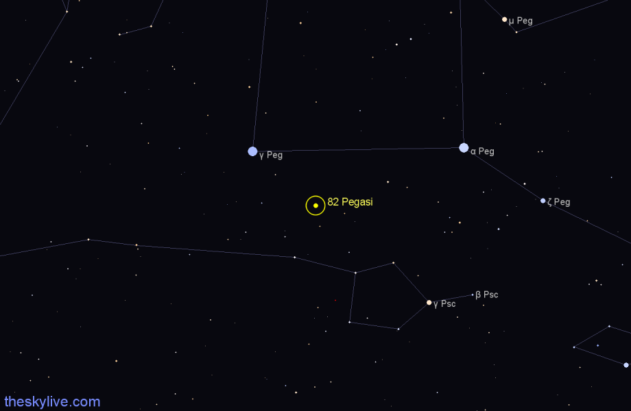 Finder chart 82 Pegasi star