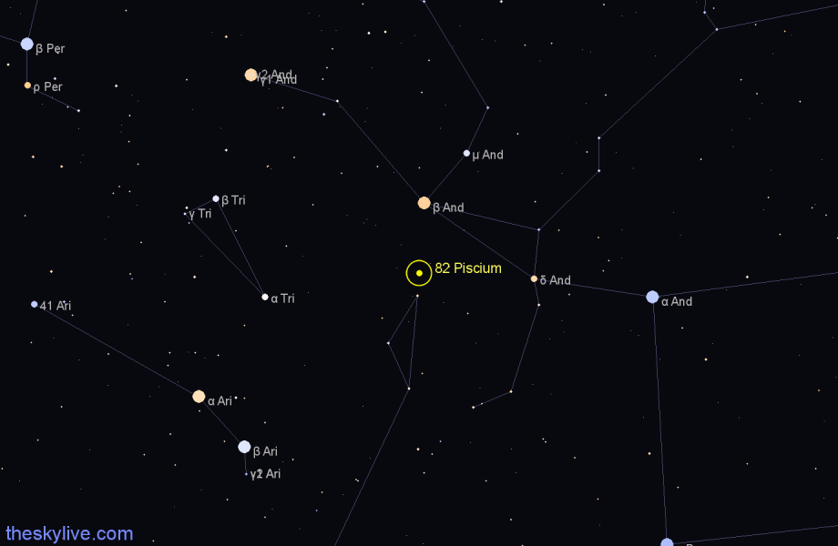 Finder chart 82 Piscium star