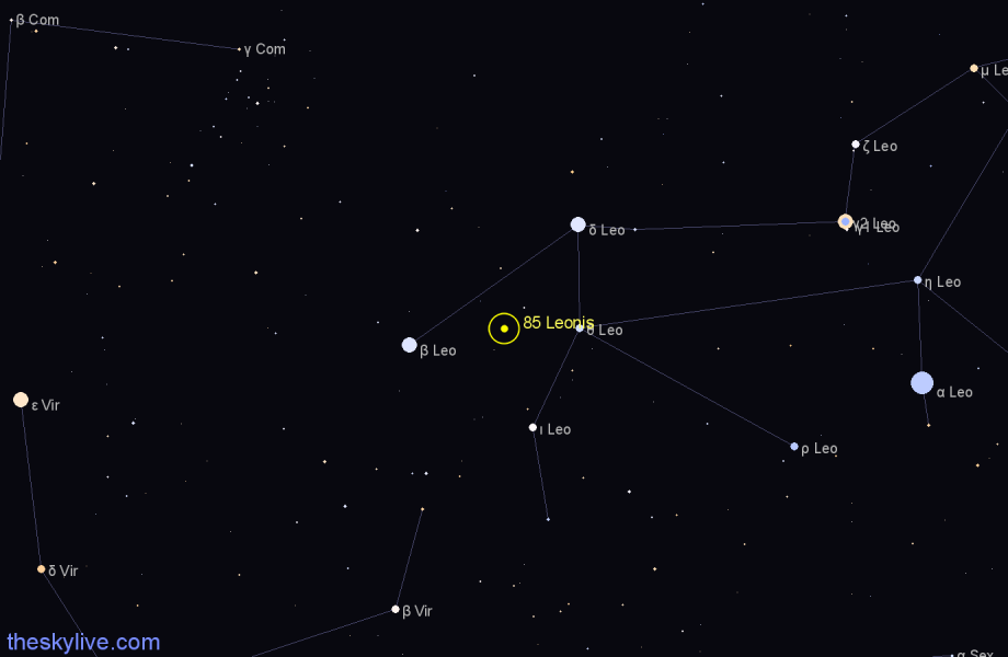 Finder chart 85 Leonis star