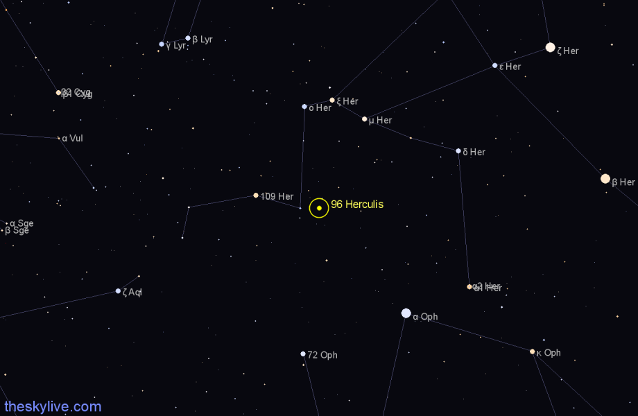 Finder chart 96 Herculis star
