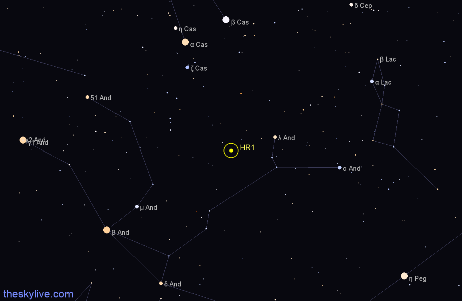 Finder chart HR1 star