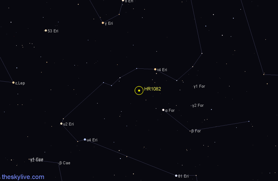Finder chart HR1082 star
