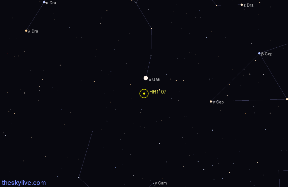 Finder chart HR1107 star