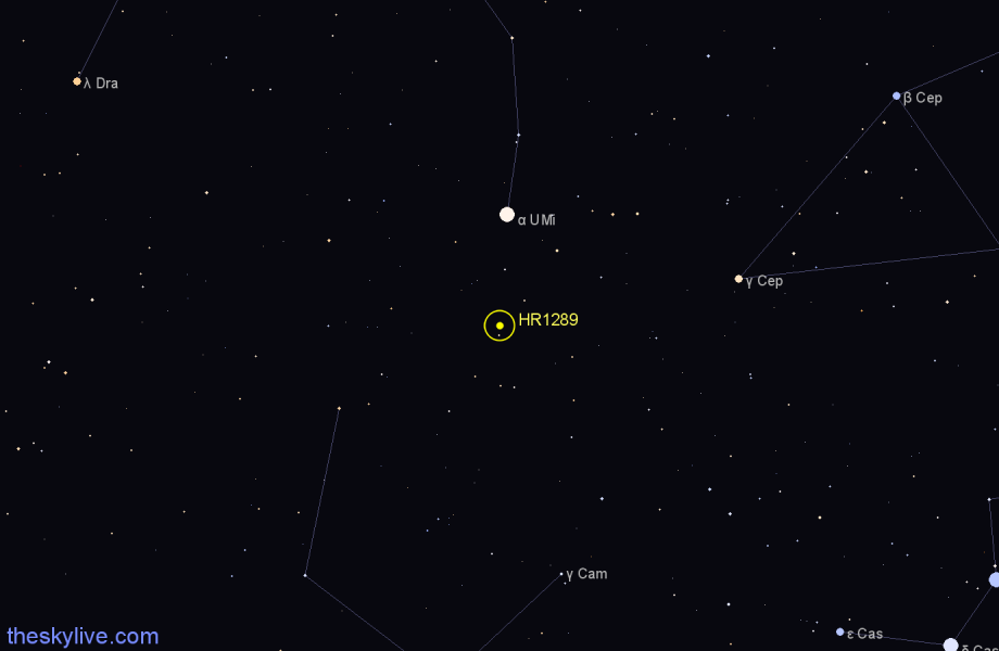 Finder chart HR1289 star