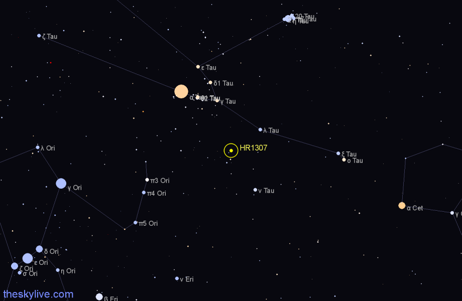 Finder chart HR1307 star