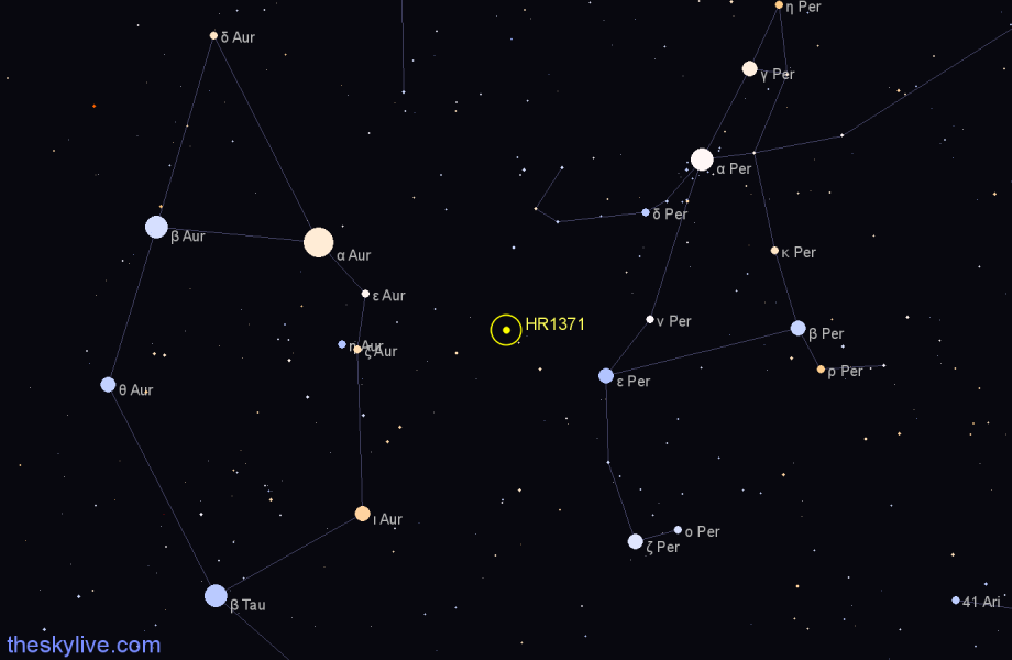 Finder chart HR1371 star