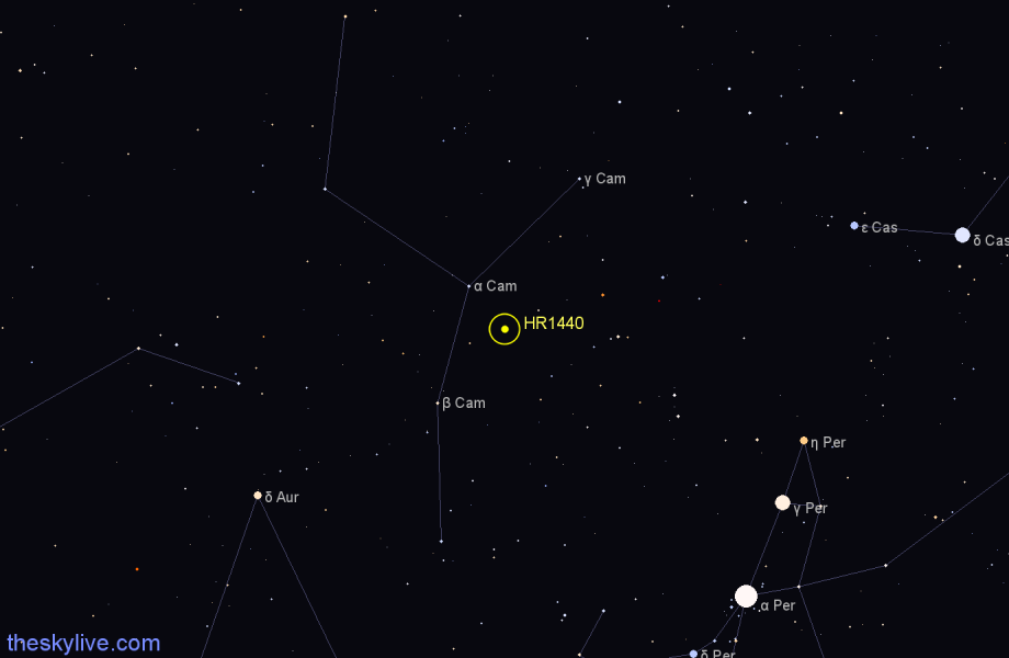 Finder chart HR1440 star