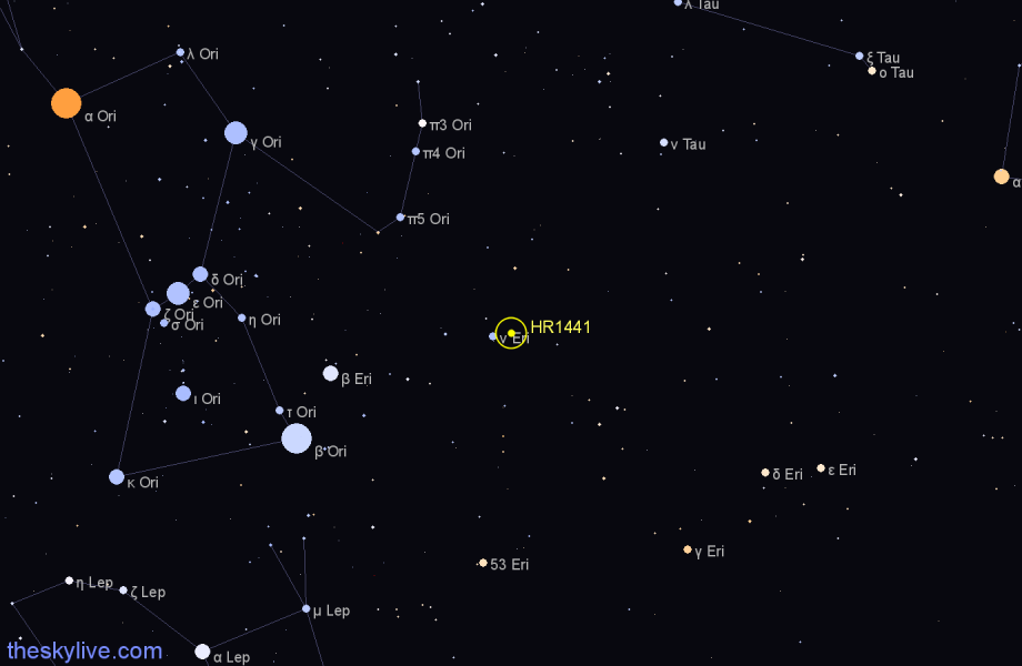 Finder chart HR1441 star