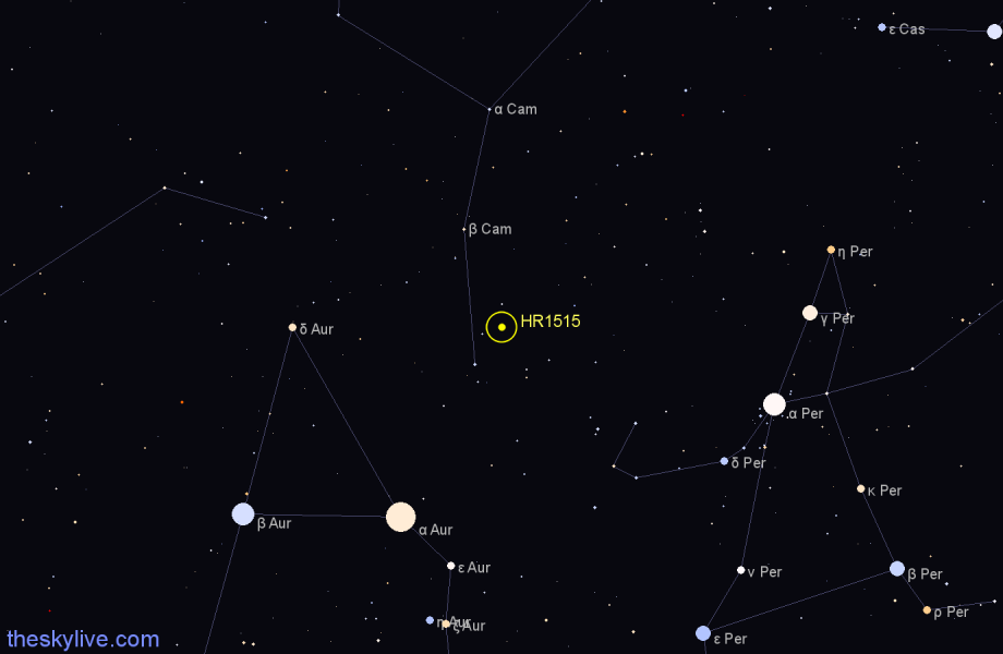 Finder chart HR1515 star