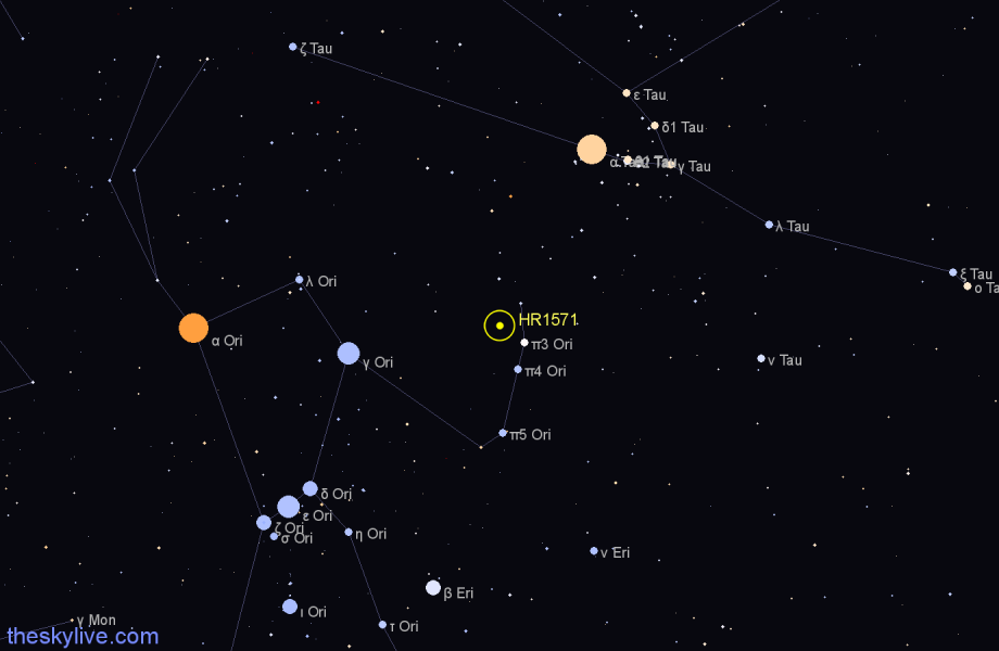 Finder chart HR1571 star
