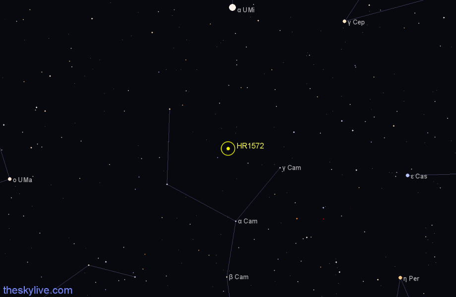 Finder chart HR1572 star