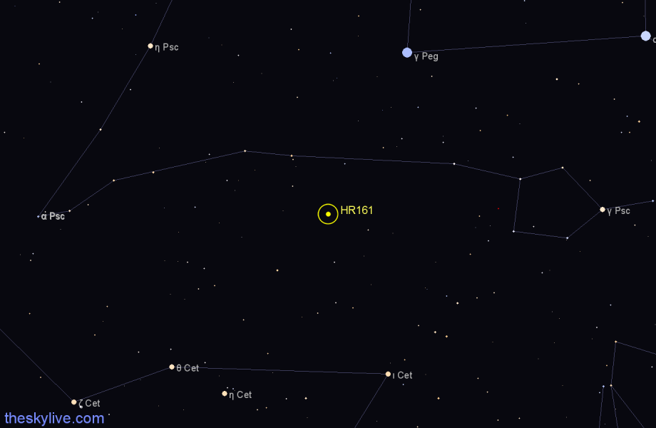 Finder chart HR161 star