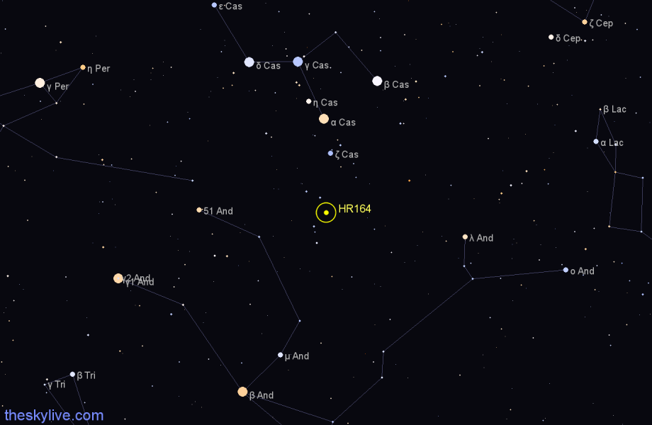 Finder chart HR164 star