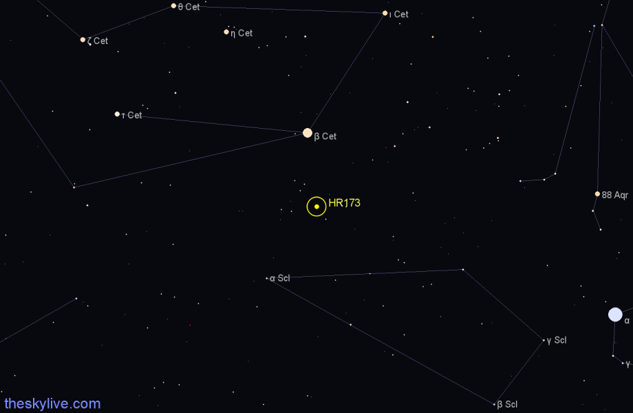 Finder chart HR173 star