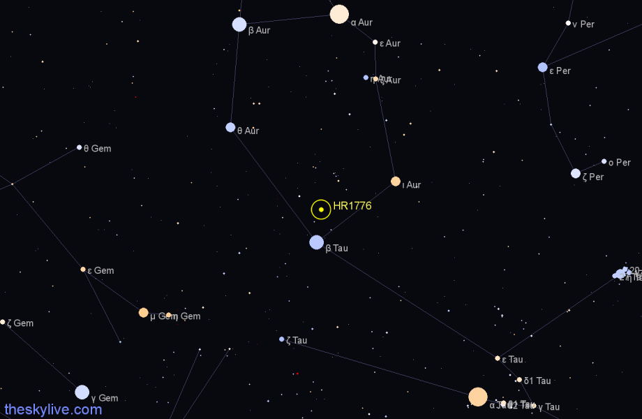 Finder chart HR1776 star