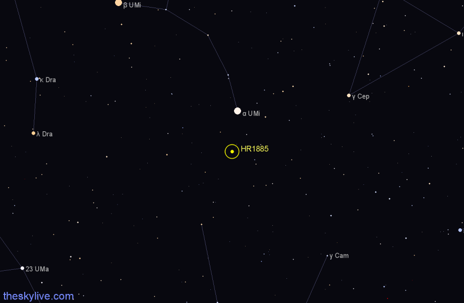 Finder chart HR1885 star