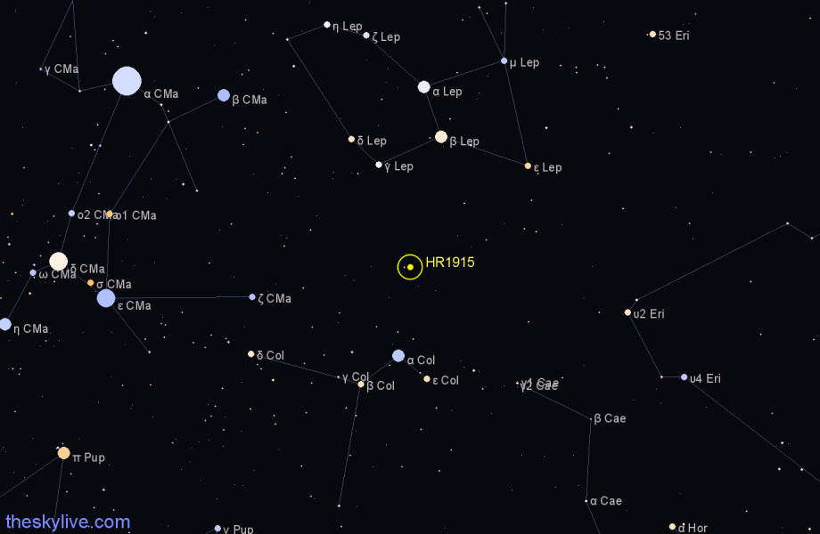 Finder chart HR1915 star