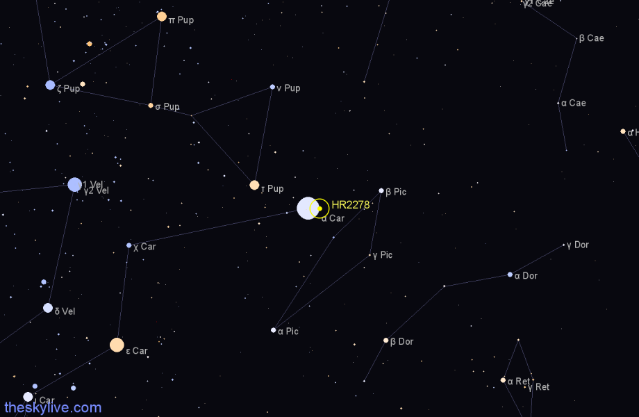 Finder chart HR2278 star