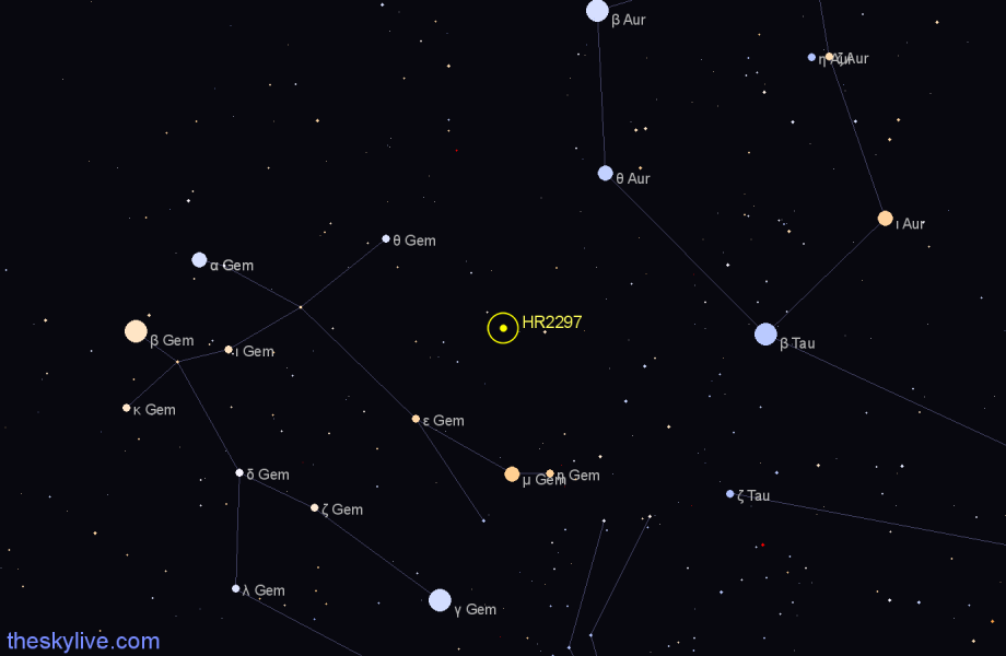 Finder chart HR2297 star