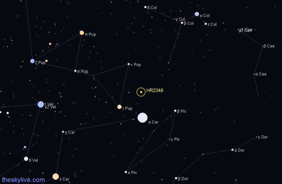 Finder chart HR2348 star