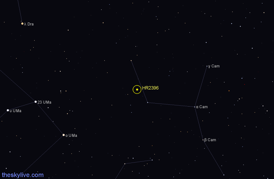 Finder chart HR2396 star