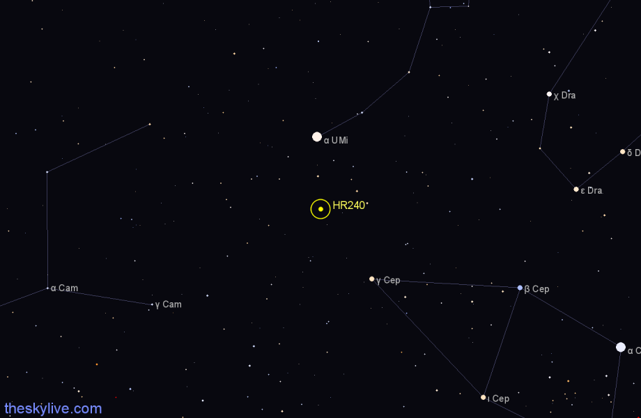 Finder chart HR240 star