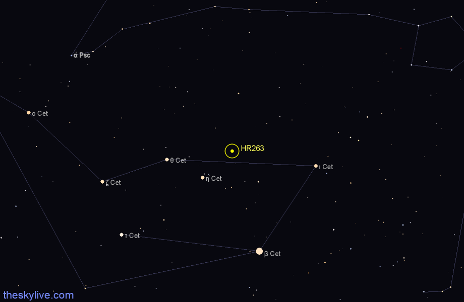 Finder chart HR263 star